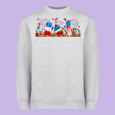 Fourth Of July Popsicle Heavyweight Sweatshirt Designed By Ranaportraitstore