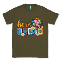 Army Green Easter Day He is risen Classic Tee - OliviaCreatesArt