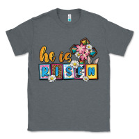 Charcoal Heather Easter Day He is risen Classic Tee - OliviaCreatesArt