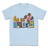 Dusty Blue Easter Day He is risen Classic Tee - OliviaCreatesArt