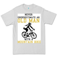 Dove Grey Never Underestimate An Old Man With A Mountain Bike Premium Tee - Bettercallsaul