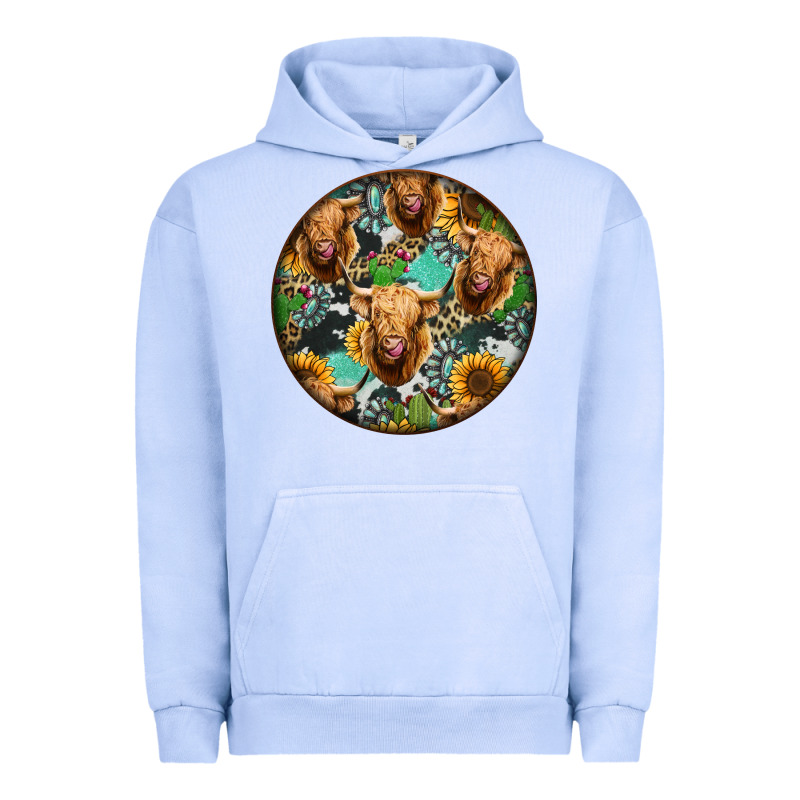Highland Cow Pattern Urban Hoodie by Jasminsmagicworld | Teevron