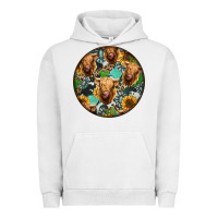 Pigment Lunar Rock Highland Cow Pattern Urban Hoodie - Jasminsmagicworld