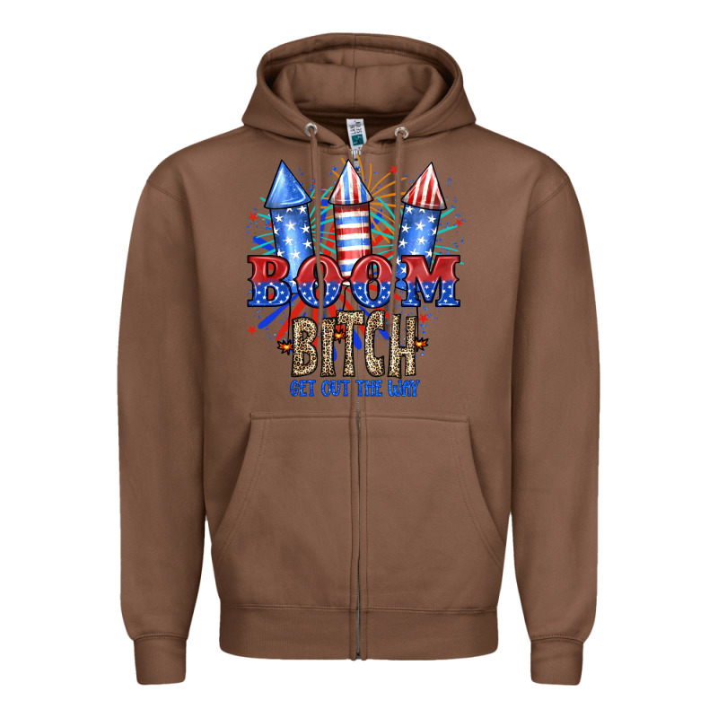 Boom Bıtch Get Out The Way Zipper Hoodie by JahusDesignShop | Teevron