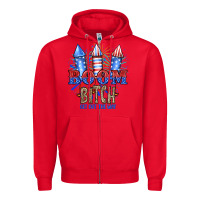 Red Boom Bıtch Get Out The Way Zipper Hoodie - JahusDesignShop