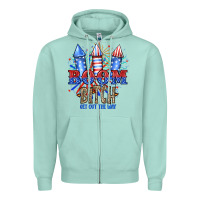 Seafoam Boom Bıtch Get Out The Way Zipper Hoodie - JahusDesignShop