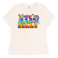 Bone Always An Ally Pride LGBTQ Ladies Tee - BundleAndBundleShop