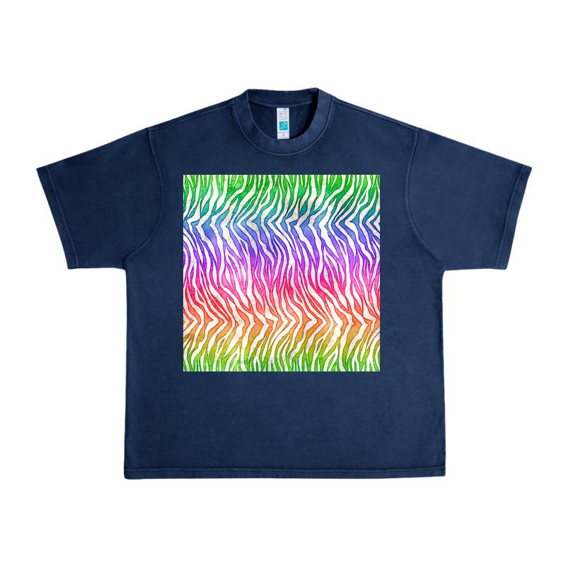 Watercolor Rainbow Tiger Seamless Pattern Urban Heavy Tee by BundleAndBundleShop | Teevron