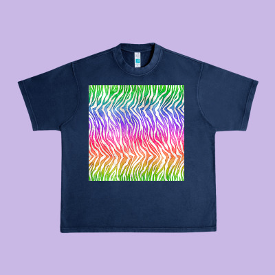 Watercolor Rainbow Tiger Seamless Pattern Urban Heavy Tee Designed By Bundleandbundleshop