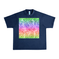 Navy watercolor rainbow tiger seamless pattern Urban Heavy Tee - BundleAndBundleShop
