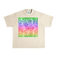 Sandshell watercolor rainbow tiger seamless pattern Urban Heavy Tee - BundleAndBundleShop
