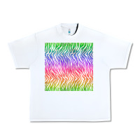 White watercolor rainbow tiger seamless pattern Urban Heavy Tee - BundleAndBundleShop