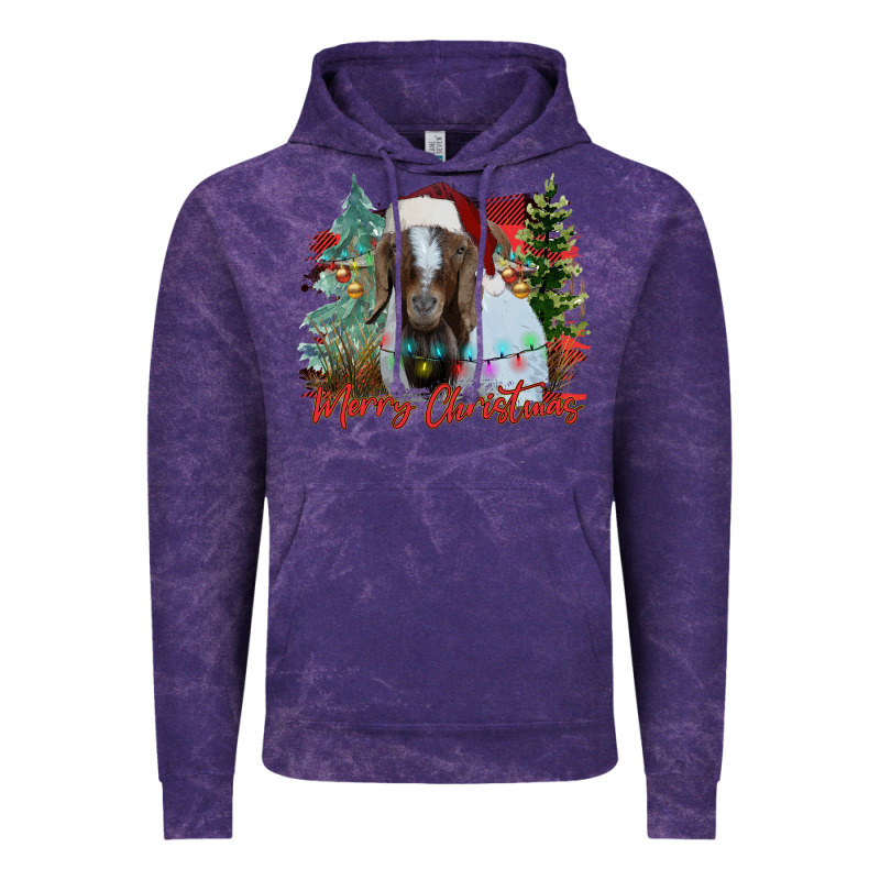 Merry Christmas Goat Vintage Hoodie by CowhideDigitalArt | Teevron