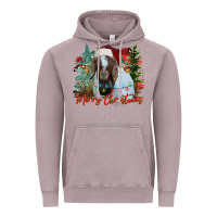 Vintage Zinc merry Christmas goat Vintage Hoodie - CowhideDigitalArt