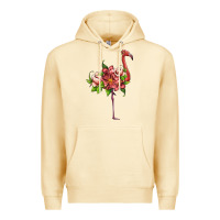 Pina Colada flamingo with tropical flowers Premium Hoodie - Artiststas