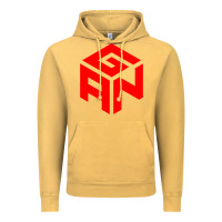 Vintage Mustard GAN CUBE TIME Vintage Hoodie - DesignPulse