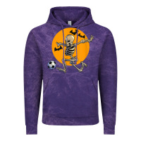 Cloud Purple skeleton soccer player funny halloween blood moon Vintage Hoodie - DesignPulse