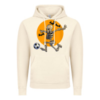 Vintage Artic skeleton soccer player funny halloween blood moon Vintage Hoodie - DesignPulse