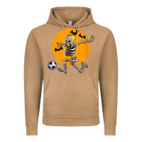 Vintage Camel skeleton soccer player funny halloween blood moon Vintage Hoodie - DesignPulse
