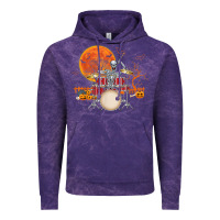 Cloud Purple Skeleton Drummer Halloween Costume Playing Drums Mens Boys Vintage Hoodie - DesignPulse