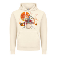 Vintage Artic Skeleton Drummer Halloween Costume Playing Drums Mens Boys Vintage Hoodie - DesignPulse
