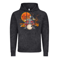 Vintage Black Skeleton Drummer Halloween Costume Playing Drums Mens Boys Vintage Hoodie - DesignPulse