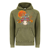Vintage Olive Skeleton Drummer Halloween Costume Playing Drums Mens Boys Vintage Hoodie - DesignPulse