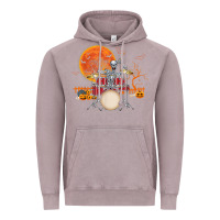 Vintage Zinc Skeleton Drummer Halloween Costume Playing Drums Mens Boys Vintage Hoodie - DesignPulse