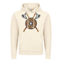 Vintage Artic renaissance fair faire festival medieval theme axe shield Vintage Hoodie - DesignPulse