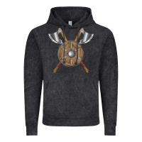 Vintage Black renaissance fair faire festival medieval theme axe shield Vintage Hoodie - DesignPulse