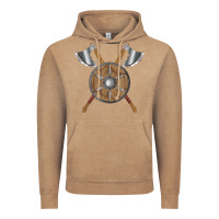 Vintage Coffee renaissance fair faire festival medieval theme axe shield Vintage Hoodie - DesignPulse