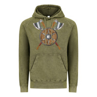 Renaissance Fair Faire Festival Medieval Theme Axe Shield Vintage Hoodie | Teevron