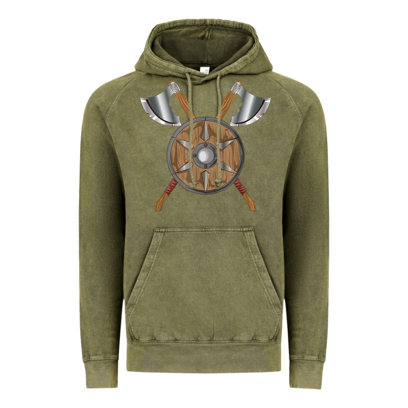 Renaissance Fair Faire Festival Medieval Theme Axe Shield Vintage Hoodie by DesignPulse | Teevron