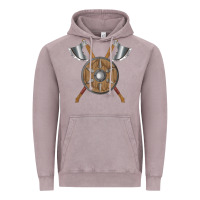 Vintage Zinc renaissance fair faire festival medieval theme axe shield Vintage Hoodie - DesignPulse