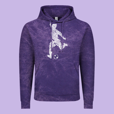 Soccer Player Ball Vintage Hoodie Designed By Designpulse