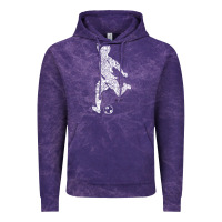 Cloud Purple soccer player ball Vintage Hoodie - DesignPulse