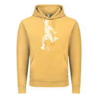 Vintage Mustard soccer player ball Vintage Hoodie - DesignPulse