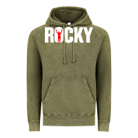 Vintage Olive boxer r o c k y Vintage Hoodie - DesignPulse