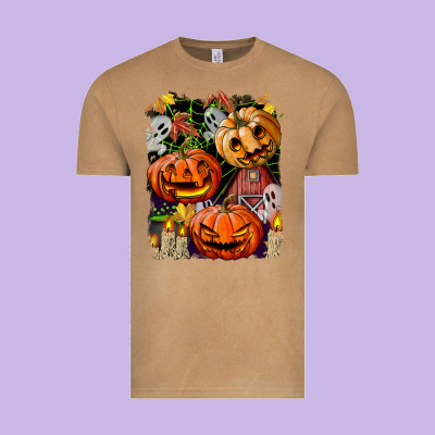 Halloween Pumpkins Vintage Tee Designed By Bundleandbundleshop