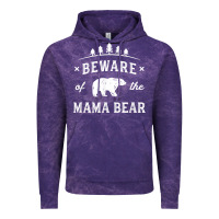 Cloud Purple beware mama bear mom protect strong mother graphic clip art t shirt Vintage Hoodie - DesignPulse