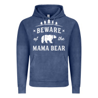 Vintage Denim beware mama bear mom protect strong mother graphic clip art t shirt Vintage Hoodie - DesignPulse