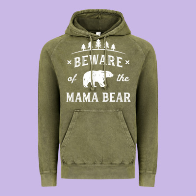 Beware Mama Bear Mom Protect Strong Mother Graphic Clip Art T Shirt Vintage Hoodie Designed By Designpulse
