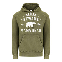 Vintage Olive beware mama bear mom protect strong mother graphic clip art t shirt Vintage Hoodie - DesignPulse