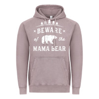 Vintage Zinc beware mama bear mom protect strong mother graphic clip art t shirt Vintage Hoodie - DesignPulse