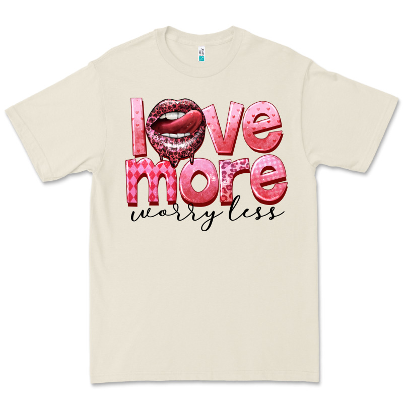 Love More Worry Less Premium Tee by FaDigitalArtStudio | Teevron
