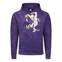Cloud Purple funny halloween soccer ball Vintage Hoodie - DesignPulse