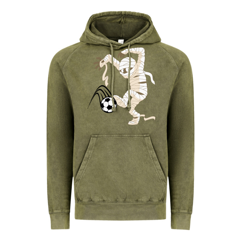 Funny Halloween Soccer Ball Vintage Hoodie by DesignPulse | Teevron