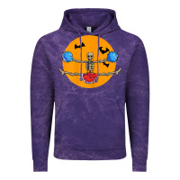 Cloud Purple cheerleading skeleton halloween cheer skeleton cheerleader t shirt Vintage Hoodie - DesignPulse