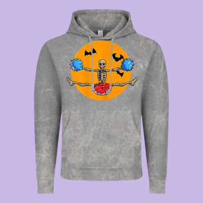 Cheerleading Skeleton Halloween Cheer Skeleton Cheerleader T Shirt Vintage Hoodie Designed By Designpulse
