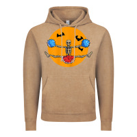 Vintage Coffee cheerleading skeleton halloween cheer skeleton cheerleader t shirt Vintage Hoodie - DesignPulse